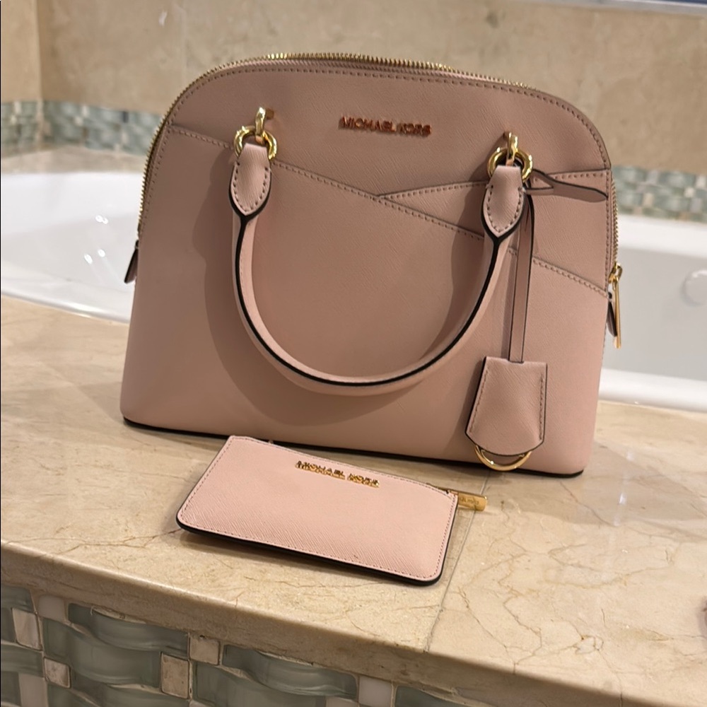Michael Kors Pink Handbag and Wallet card case